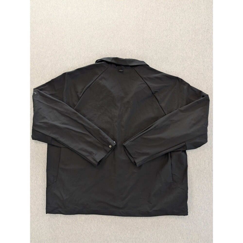 Nike Men's L Black Full Zip Jacket Stand Collar Logo Regular Dri-Fit Golf Casual - Picture 5 of 12